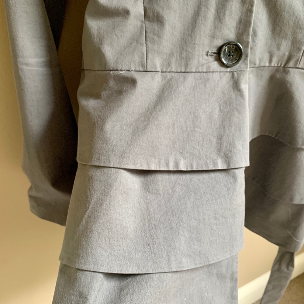Cynthia Rowley Gray Ruffle Jacket - Picture 2 of 6